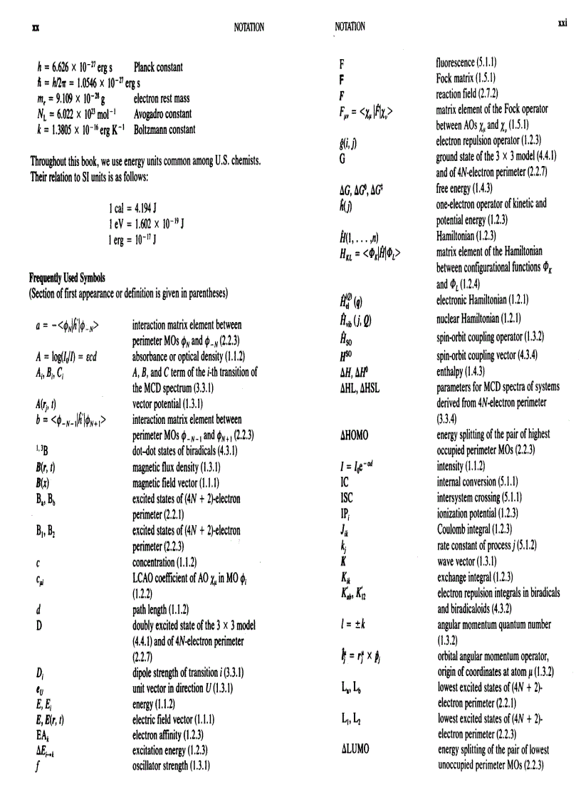 image for page Excited States and Photochemistry of Organic Molecules