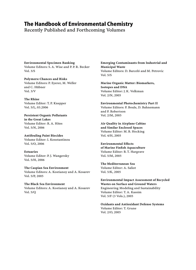 image for page Fuel Oxygenates The Handbook of Environmental Chemistry