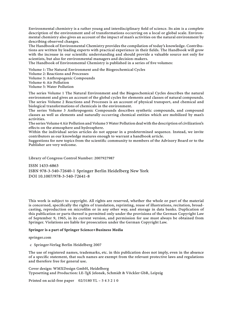 image for page Fuel Oxygenates The Handbook of Environmental Chemistry