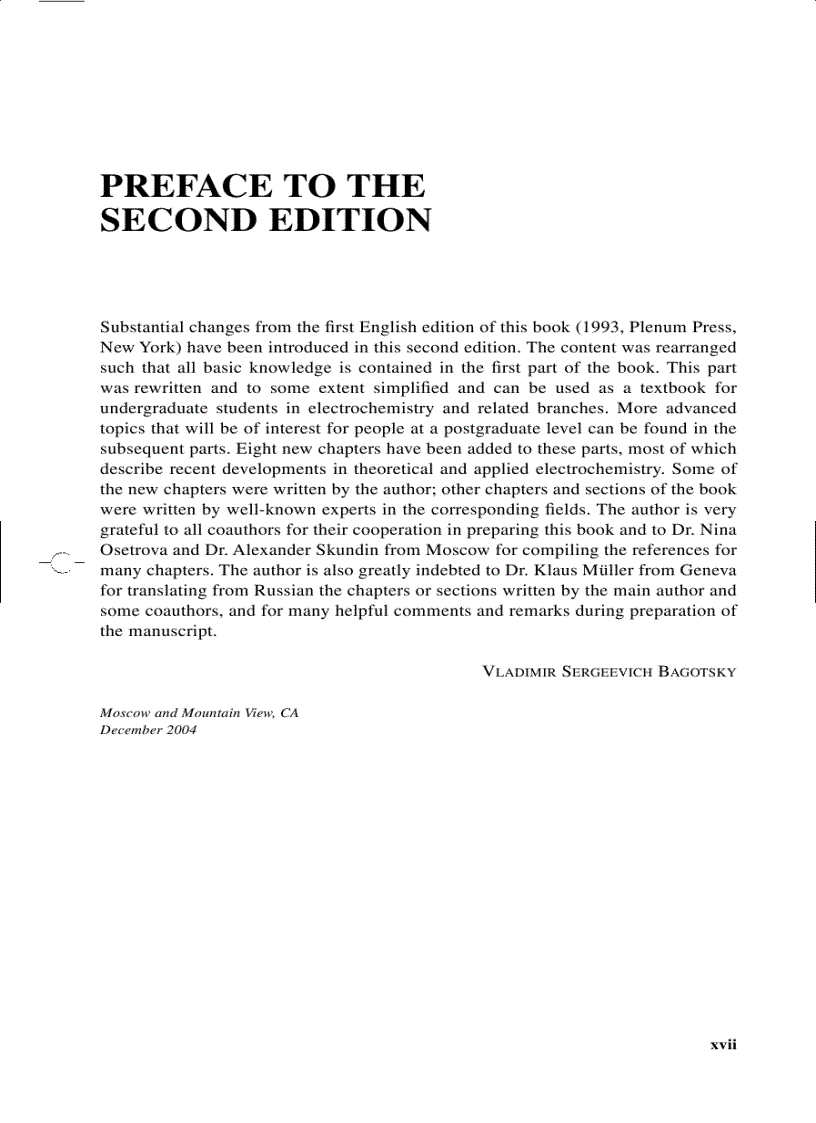 image for page Fundamentals of Electrochemistry 2d Ed