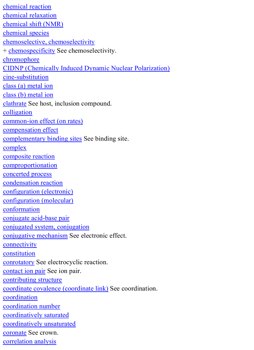 image for page GLOSSARY OF TERMS USED IN PHYSICAL ORGANIC CHEMISTRY
