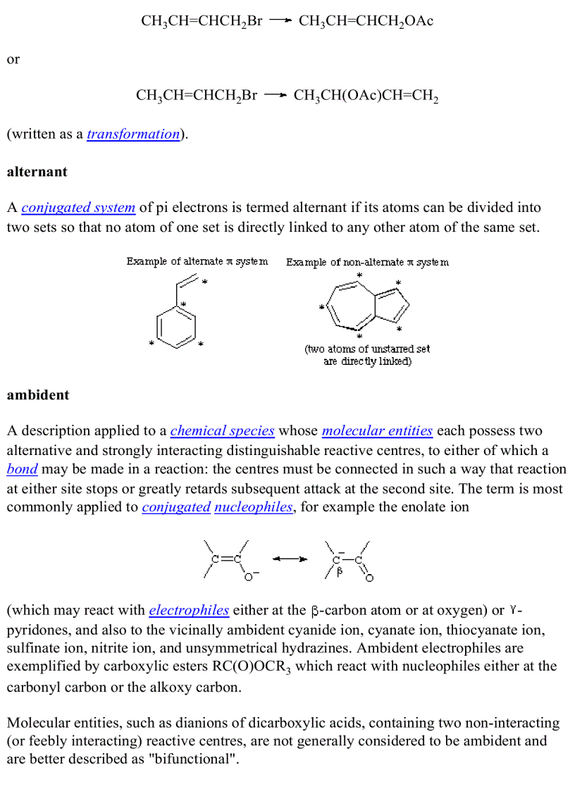 image for page GLOSSARY OF TERMS USED IN PHYSICAL ORGANIC CHEMISTRY