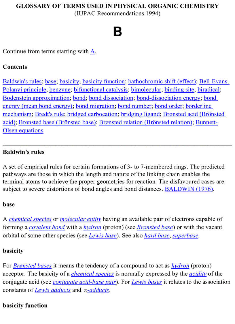 image for page GLOSSARY OF TERMS USED IN PHYSICAL ORGANIC CHEMISTRY