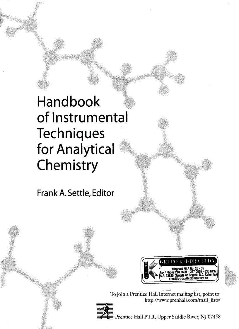 image for page Handbook Of Instrumental Techniques For Analytical Chemistry