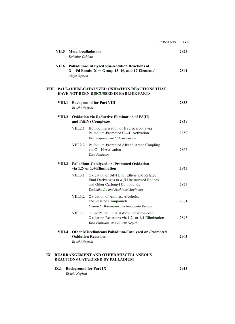 image for page HANDBOOK OF ORGANOPALLADIUM CHEMISTRY FOR ORGANIC SYNTHESIS Volume 2