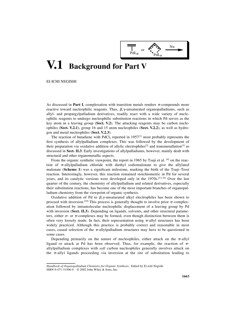 image for page HANDBOOK OF ORGANOPALLADIUM CHEMISTRY FOR ORGANIC SYNTHESIS Volume 2