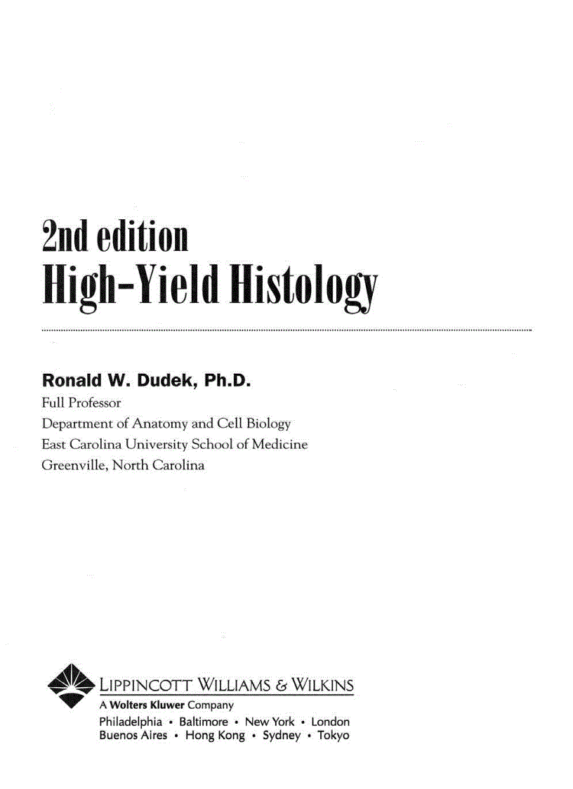 image for page High Yield Histology 2d ed