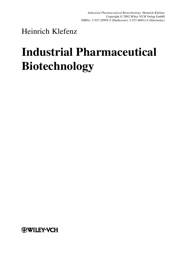 image for page Industrial Pharmaceutical Biotechnology