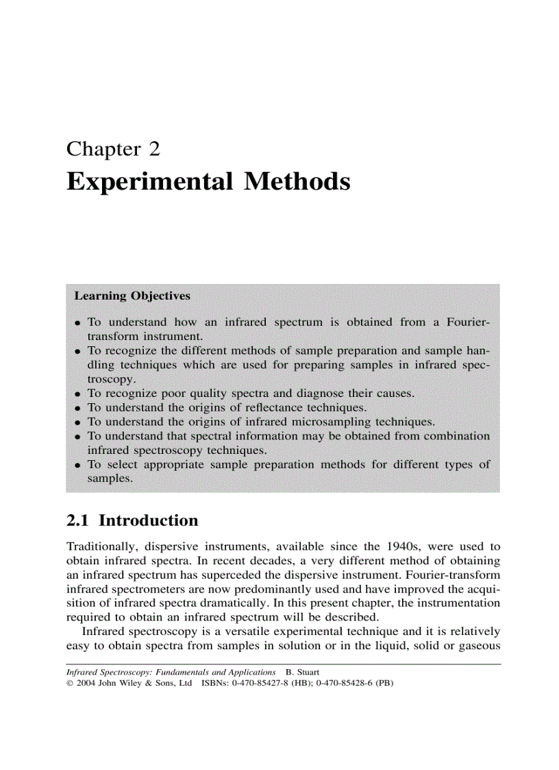 image for page Infrared Spectroscopy Fundamentals and Applications