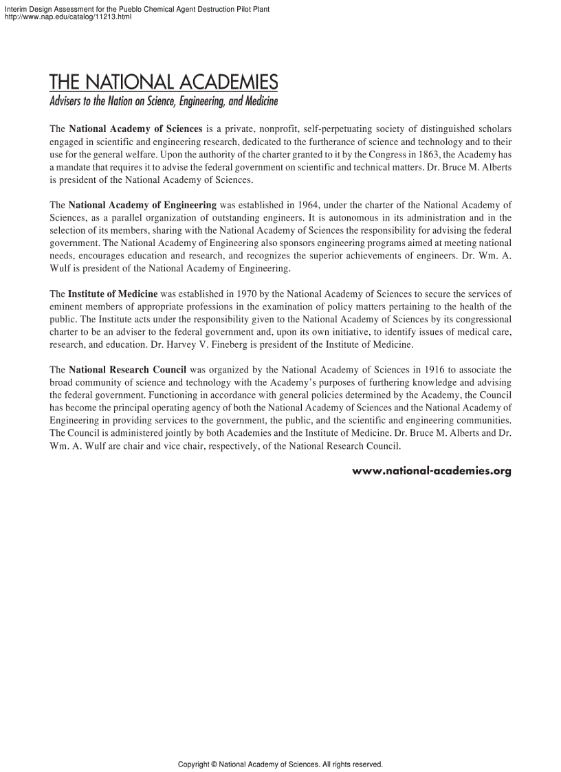 image for page Interim Design Assessment for the Pueblo Chemical Agent Destruction Pilot Plant