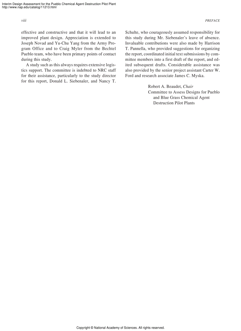 image for page Interim Design Assessment for the Pueblo Chemical Agent Destruction Pilot Plant