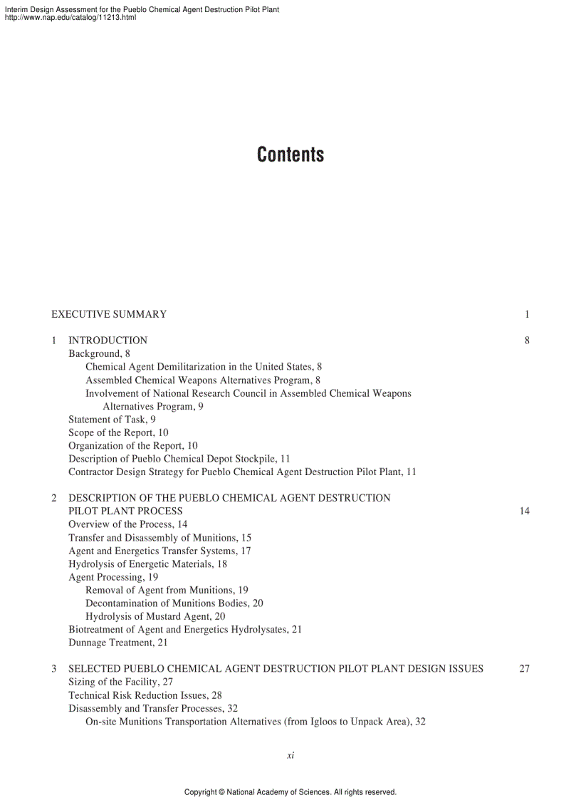 image for page Interim Design Assessment for the Pueblo Chemical Agent Destruction Pilot Plant