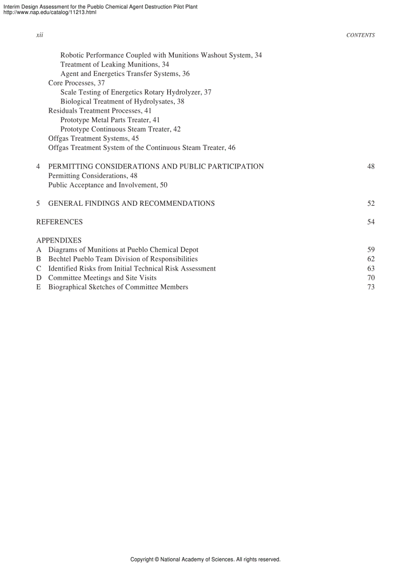image for page Interim Design Assessment for the Pueblo Chemical Agent Destruction Pilot Plant