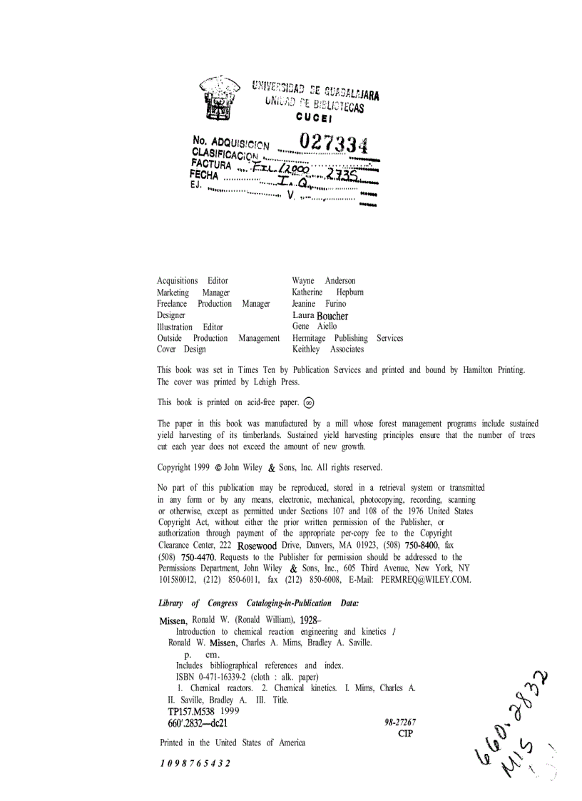 image for page INTRODUCTION TO CHEMICAL REACTION ENGINEERING AND KINETICS