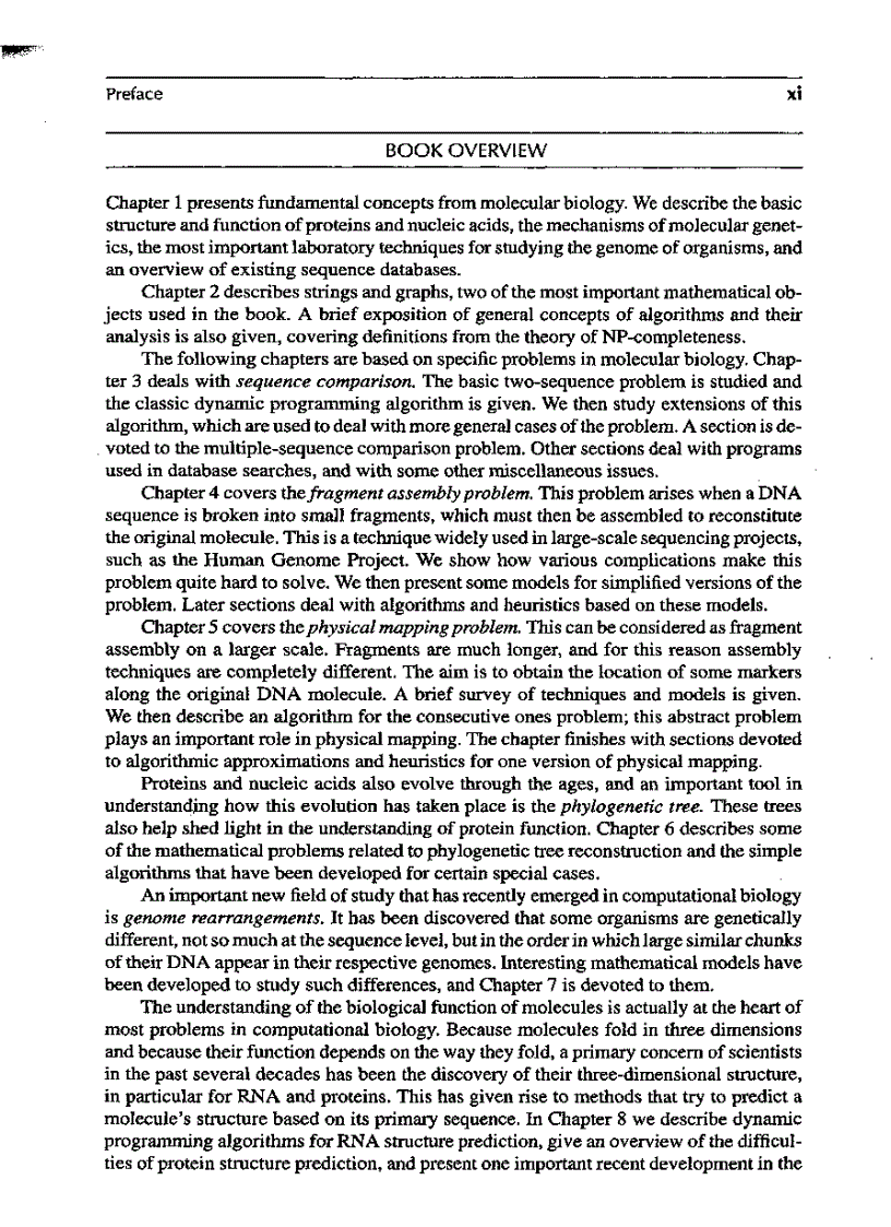 image for page Introduction to Computational molecular biology