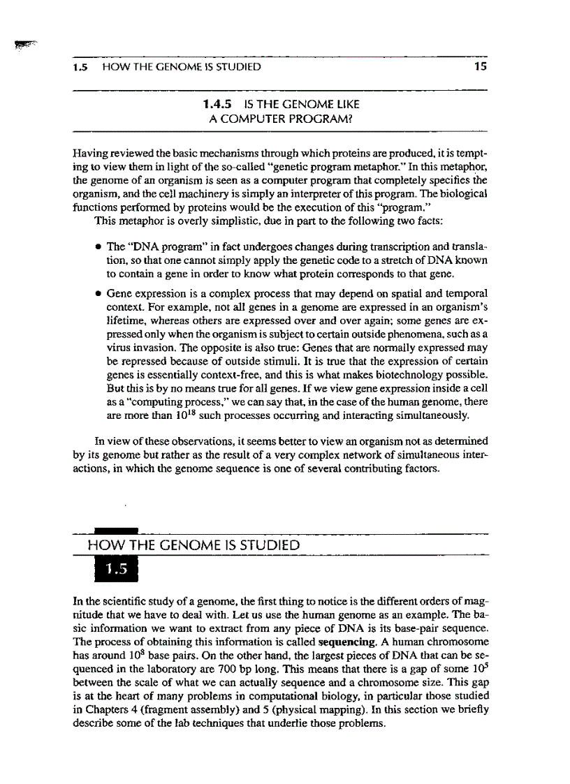 image for page Introduction to Computational molecular biology
