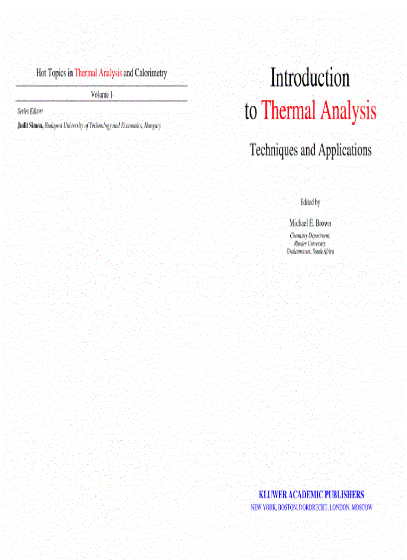 image for page Introdution To Thermal Analysis Techniques And Applications 2d ed
