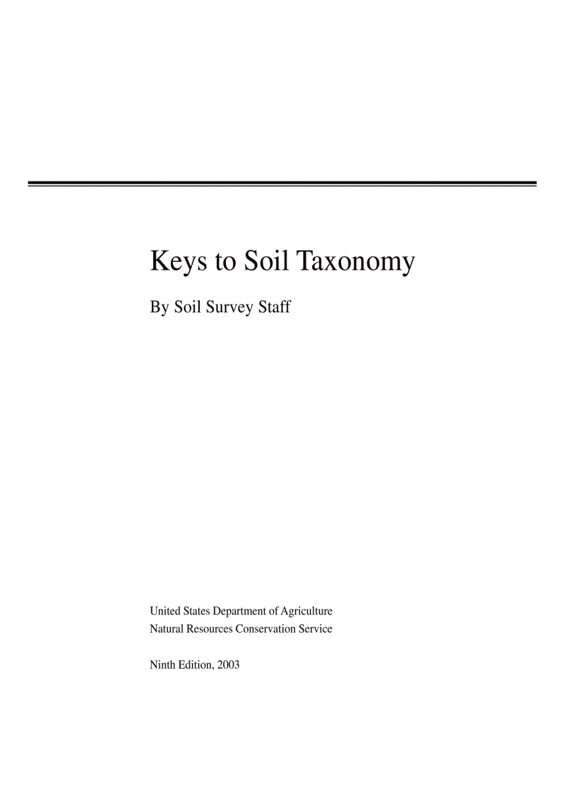 Key to Soil Taxonomy