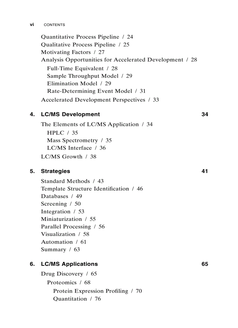 LCMS APPLICATIONS IN DRUG DEVELOPMENT