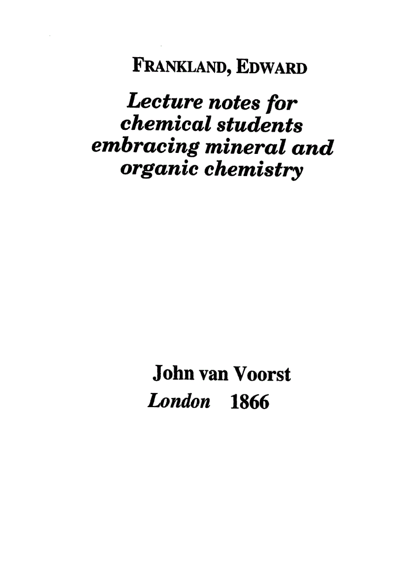 image for page Lectures Notes For Chemical Students Embracing Mineral And Organic Chemistry