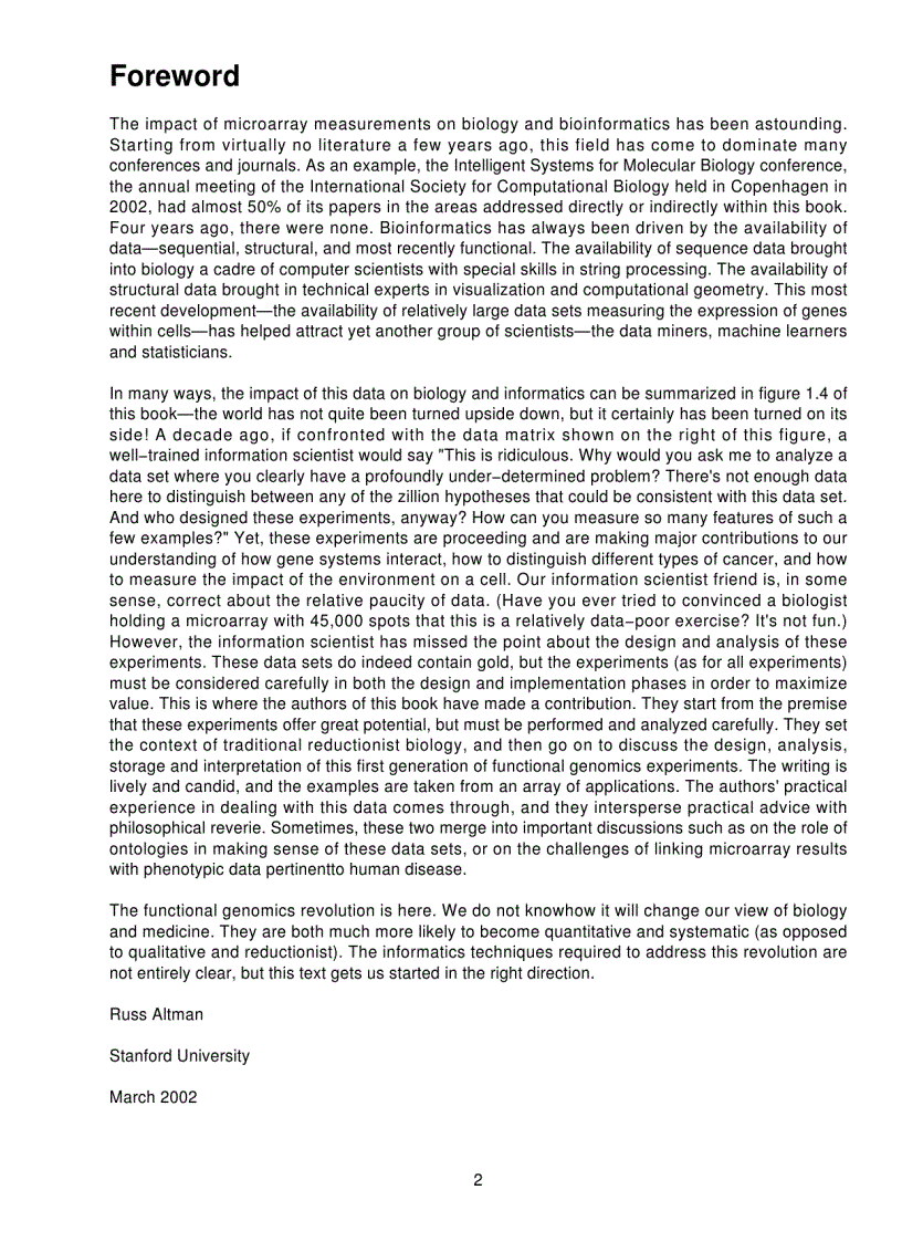 image for page Microarrays for an Integrative Genomics Computational Molecular Biology