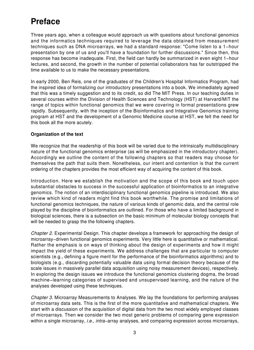 image for page Microarrays for an Integrative Genomics Computational Molecular Biology