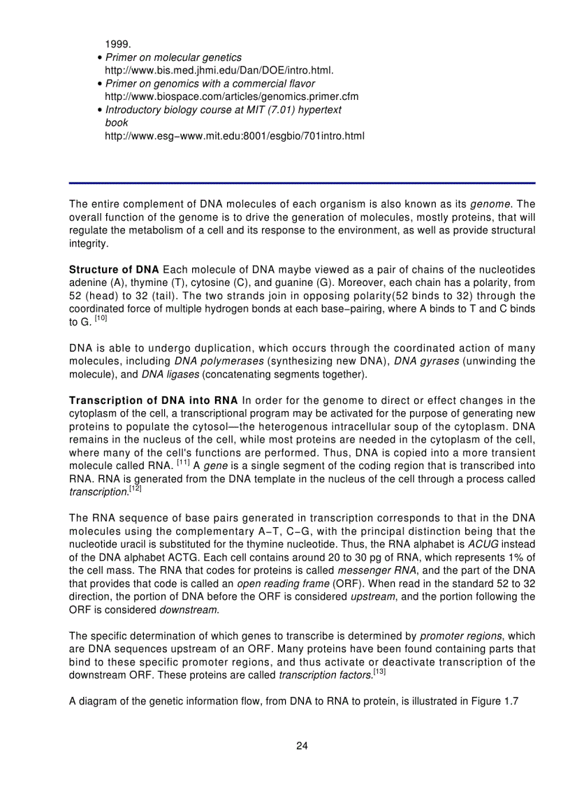 image for page Microarrays for an Integrative Genomics Computational Molecular Biology