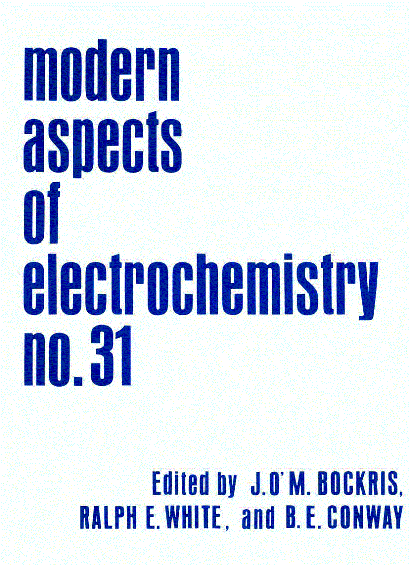 image for page MODERN ASPECTS OF ELECTROCHEMISTRY No 31