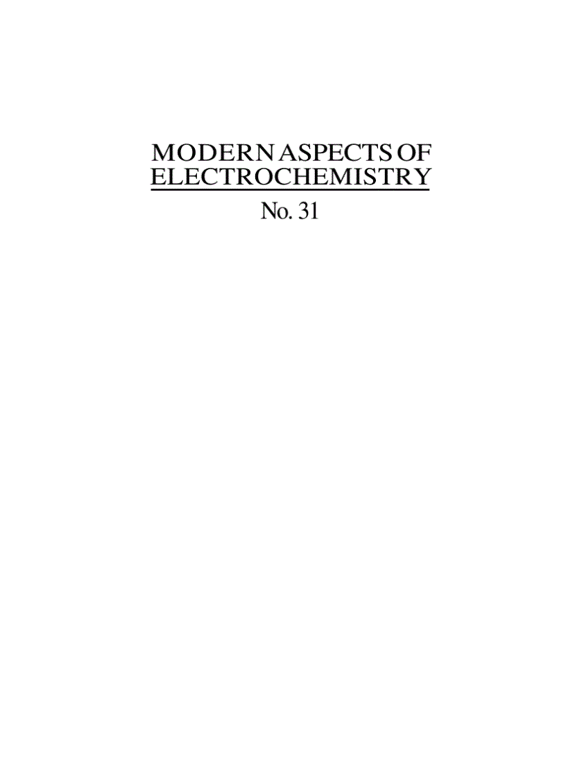 image for page MODERN ASPECTS OF ELECTROCHEMISTRY No 31