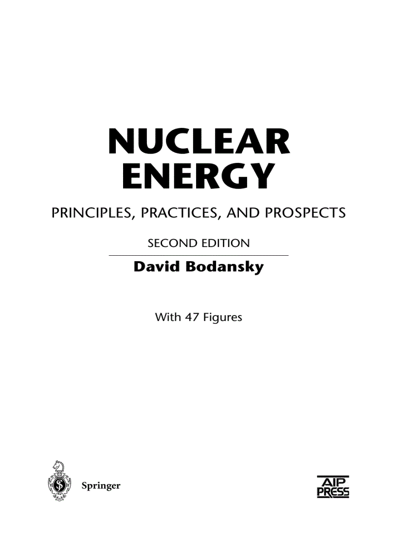 image for page Nuclear Energy Principles Practices and Prospects