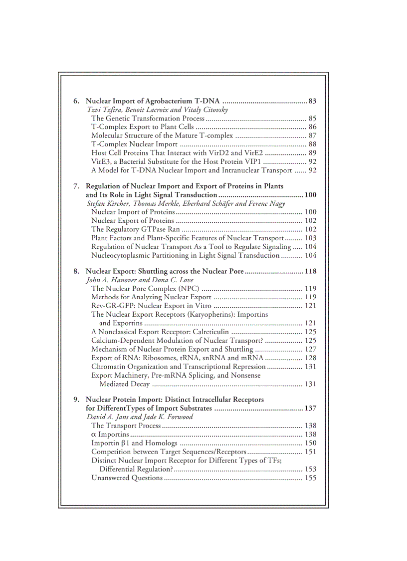 image for page Nuclear Import and Export in Plants and Animals