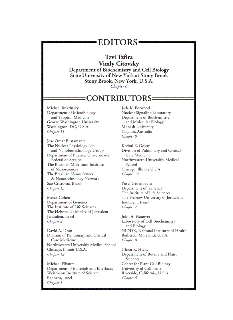 image for page Nuclear Import and Export in Plants and Animals