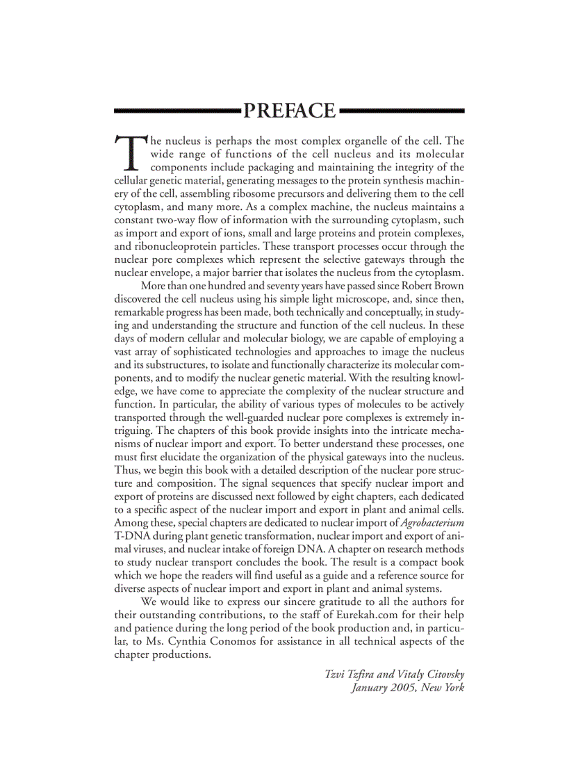 image for page Nuclear Import and Export in Plants and Animals