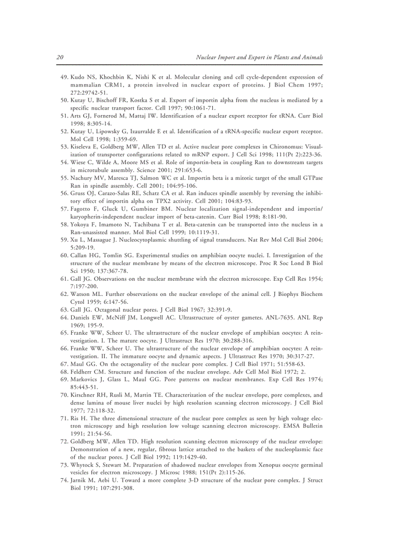 image for page Nuclear Import and Export in Plants and Animals