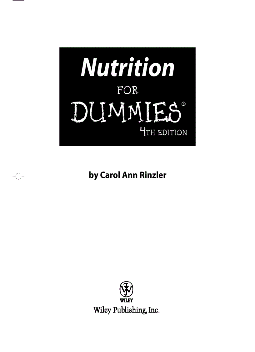 image for page Nutrition For Dummies 4th Edition