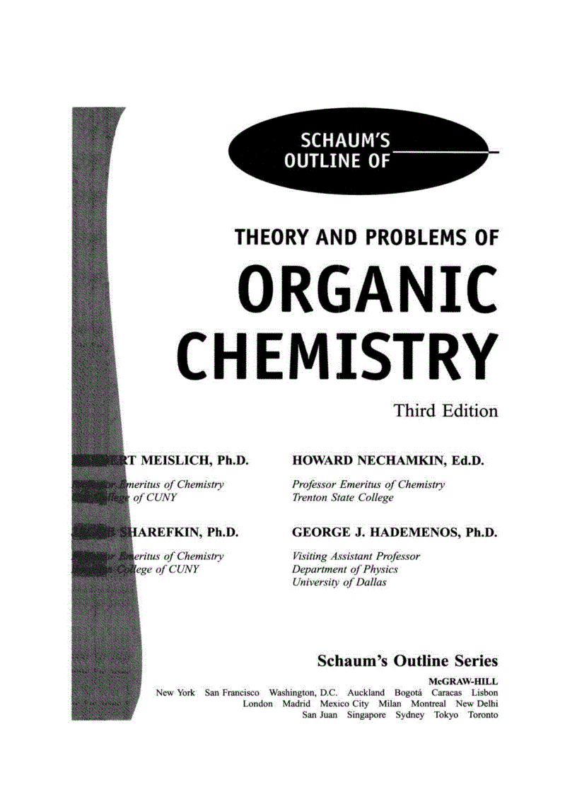 Schaum s Outline of Theory and Problems of College Chemistry