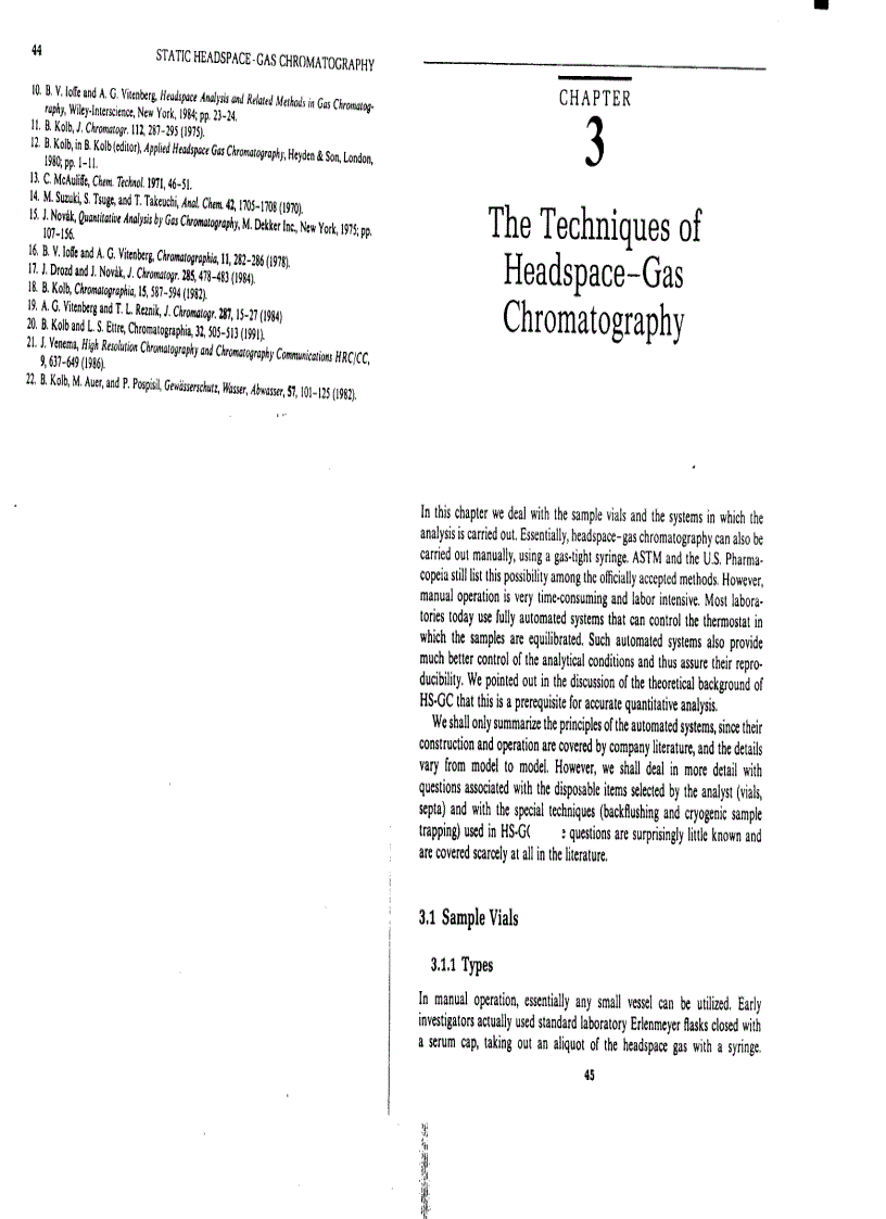 image for page Static Headspace Gas Chromatography Theory and Practice