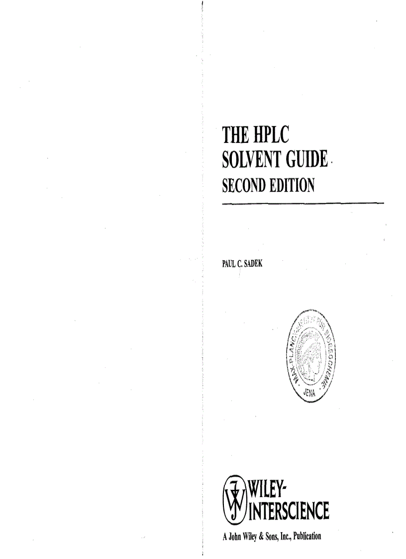 image for page The HPLC Solvent Guide 2nd Edition