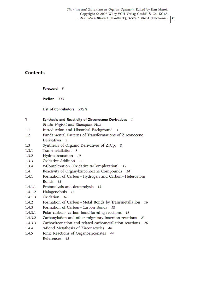 image for page Titanium And Zirconium In Organic Chemistry