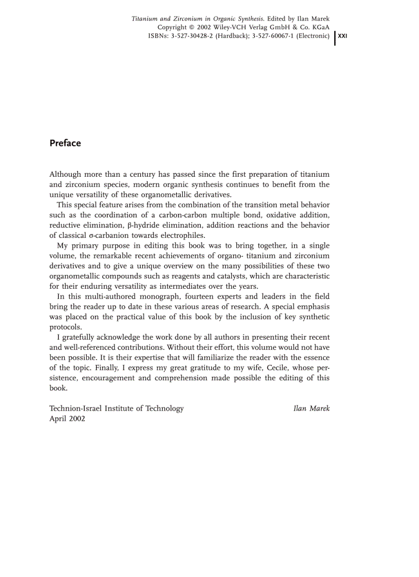 image for page Titanium And Zirconium In Organic Chemistry