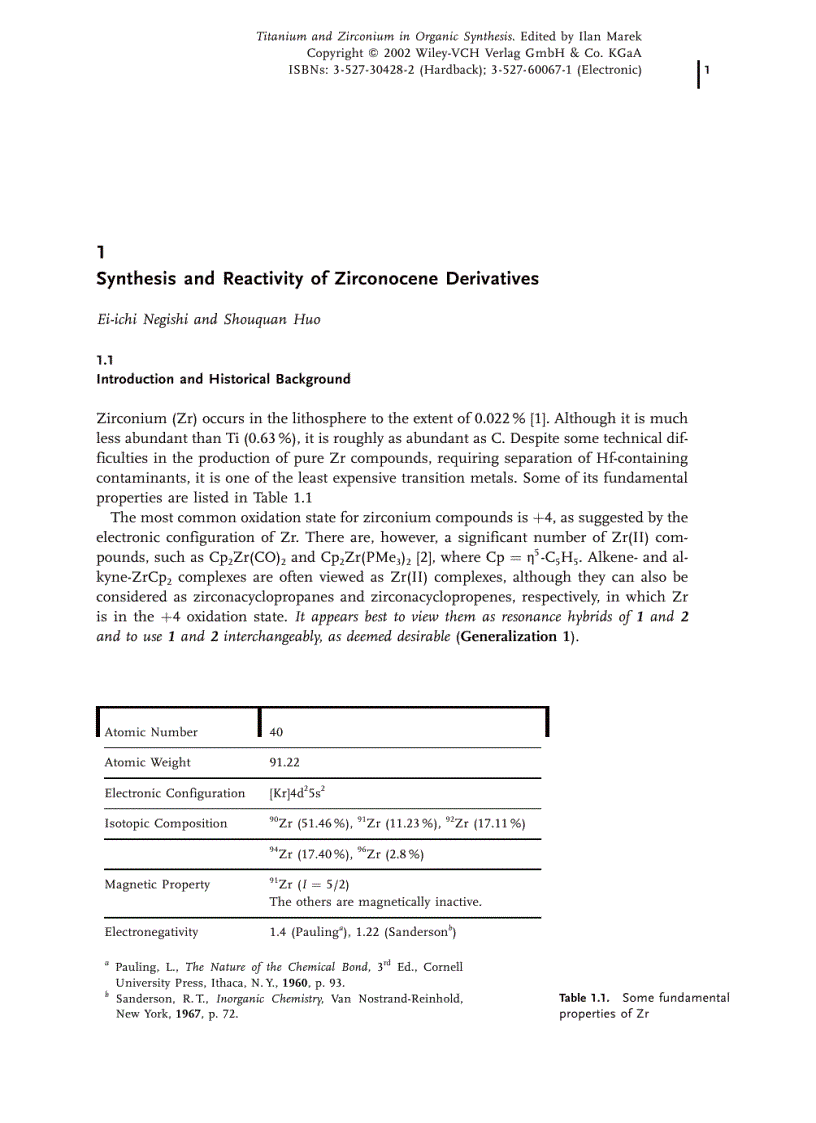 image for page Titanium And Zirconium In Organic Chemistry