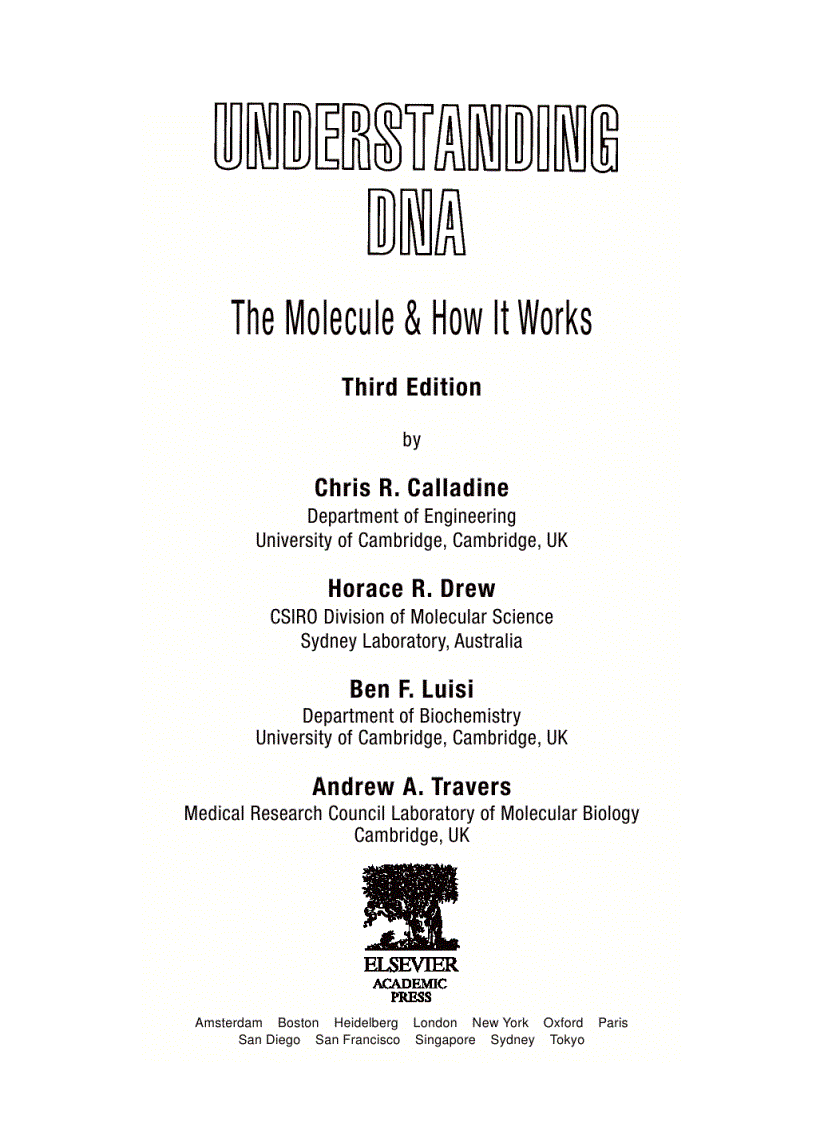 image for page Understanding DNA The Molecule and How It Works 3rd ed