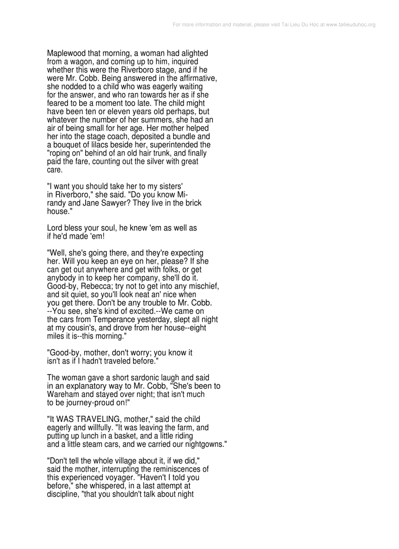 image for page Rebecca Of Sunnybrook Farm