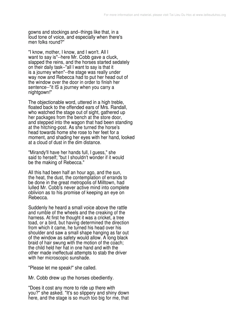 image for page Rebecca Of Sunnybrook Farm