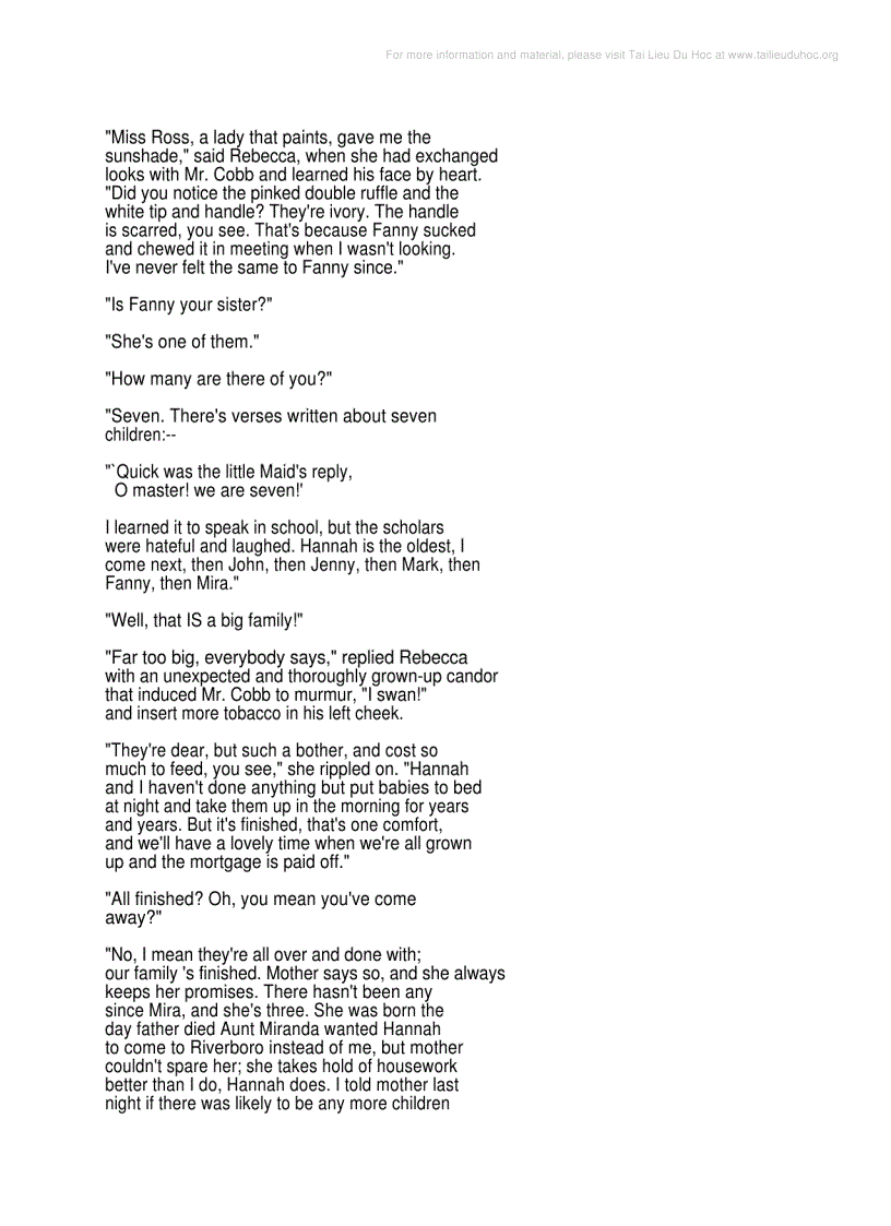 image for page Rebecca Of Sunnybrook Farm