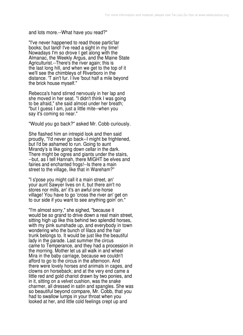 image for page Rebecca Of Sunnybrook Farm