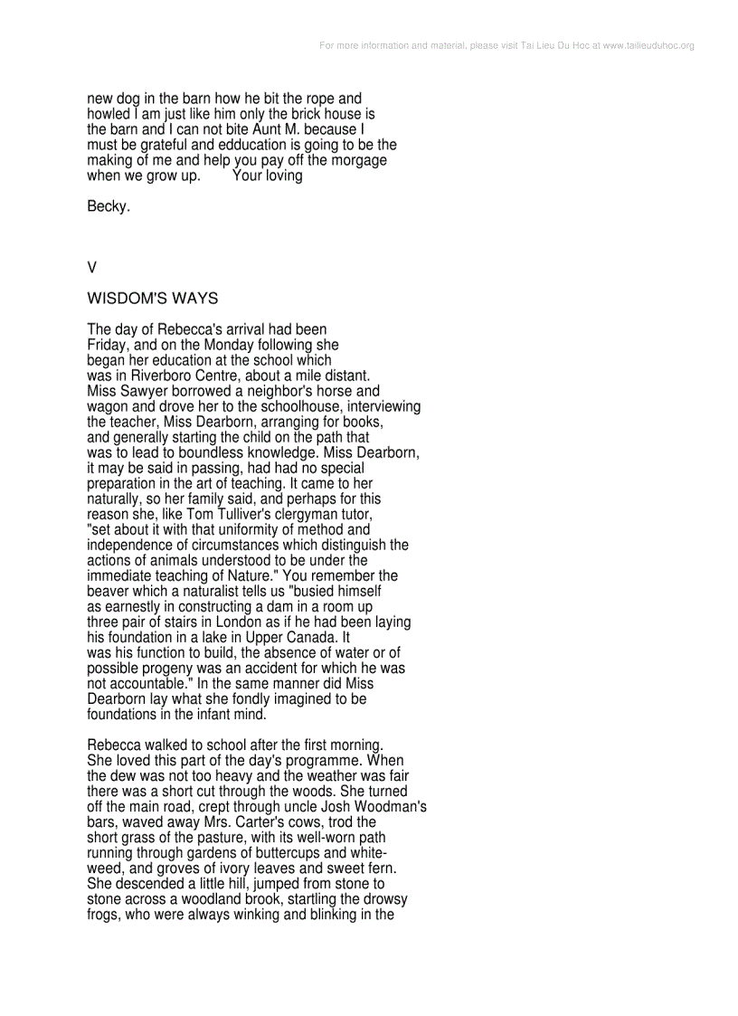 image for page Rebecca Of Sunnybrook Farm