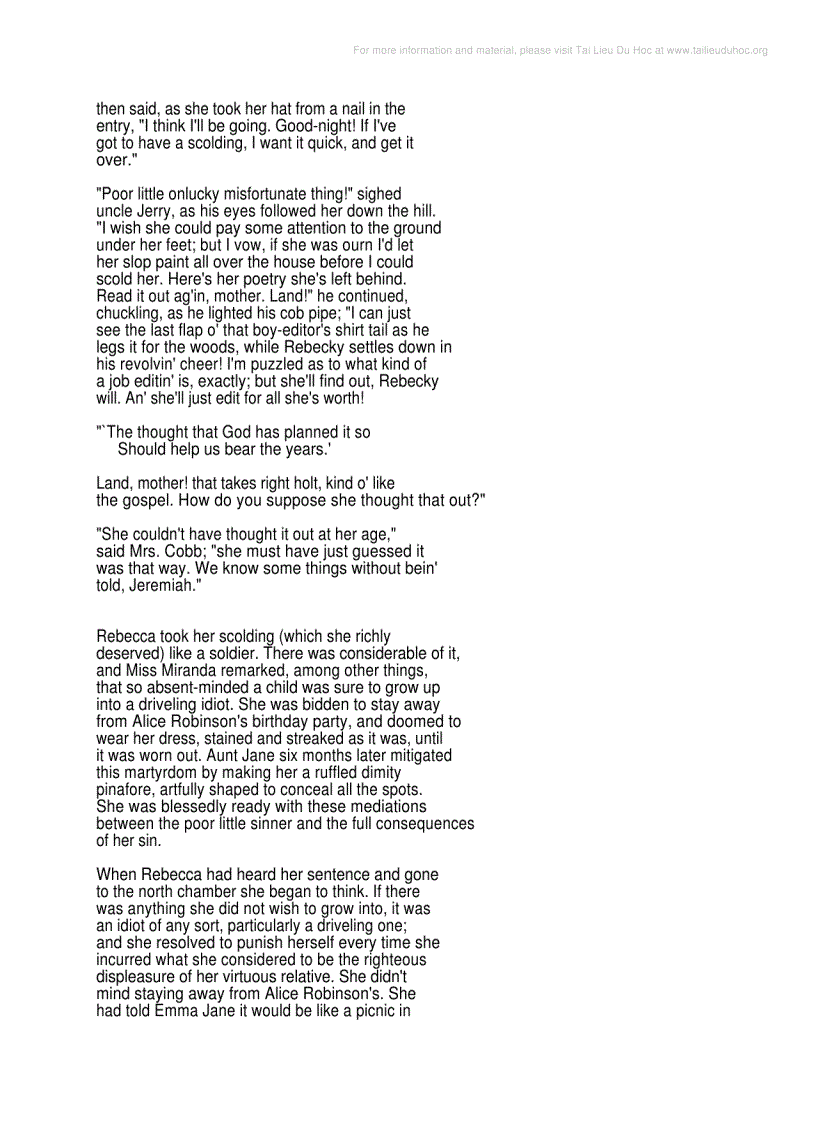 image for page Rebecca Of Sunnybrook Farm