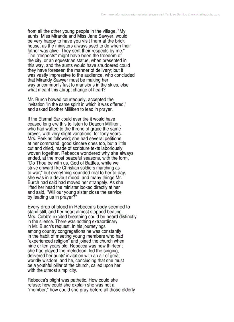 image for page Rebecca Of Sunnybrook Farm