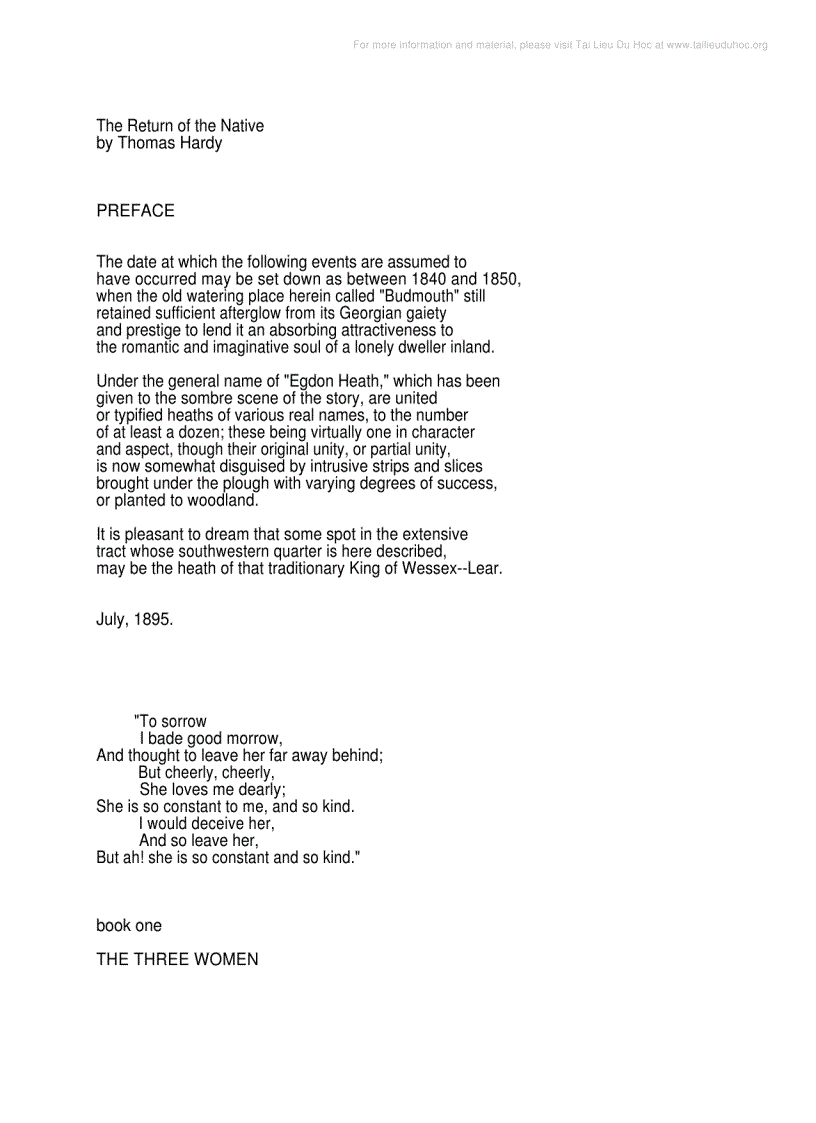 image for page Return of the Native by Thomas Hardy